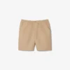 Pantalones cortos de mezcla de lana de corte regular para hombre