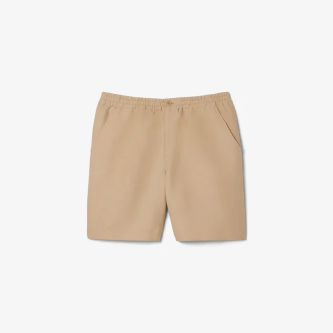Pantalones cortos de mezcla de lana de corte regular para hombre
