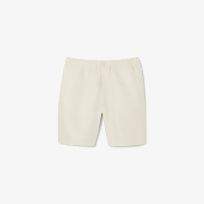 Pantalones cortos de mezcla de lana de corte regular para hombre
