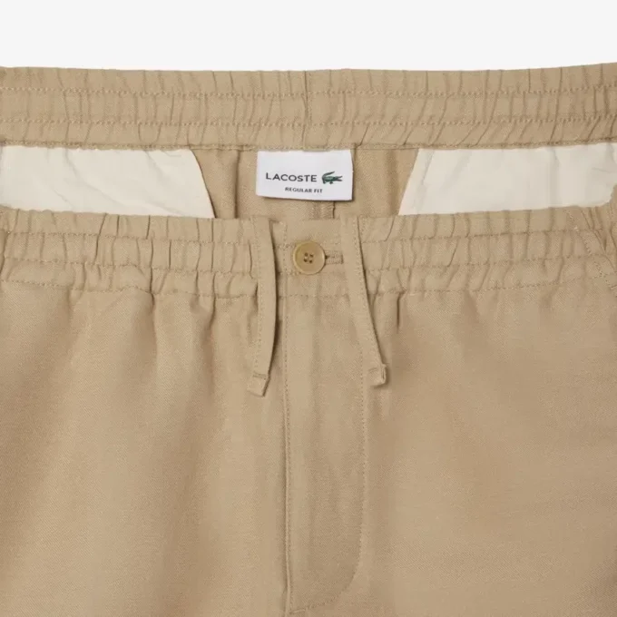 Pantalones cortos de mezcla de lana de corte regular para hombre