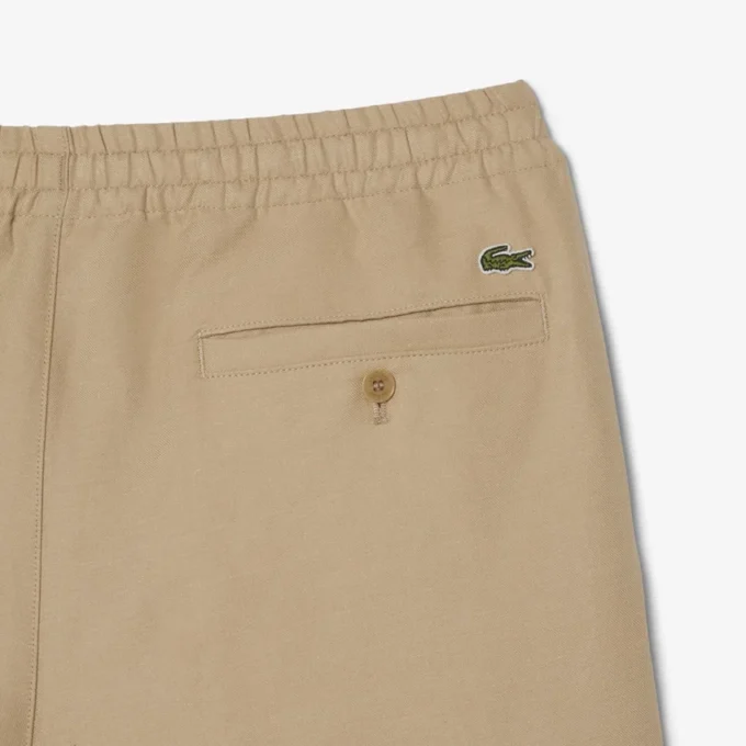 Pantalones cortos de mezcla de lana de corte regular para hombre