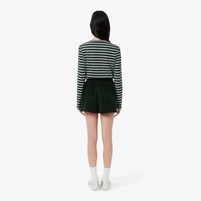 Pantalones cortos de pana de corte holgado para mujer