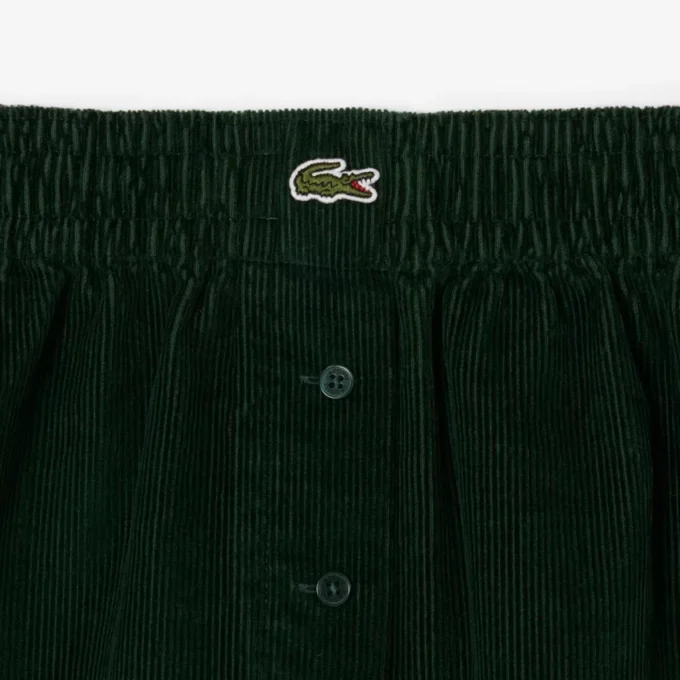 Pantalones cortos de pana de corte holgado para mujer
