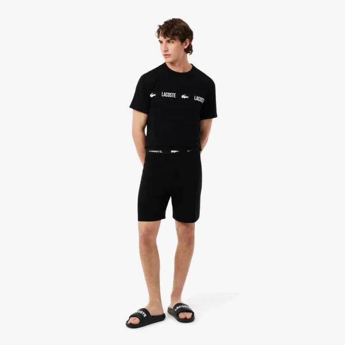 Pantalones cortos de pijama de algodón suave para hombre