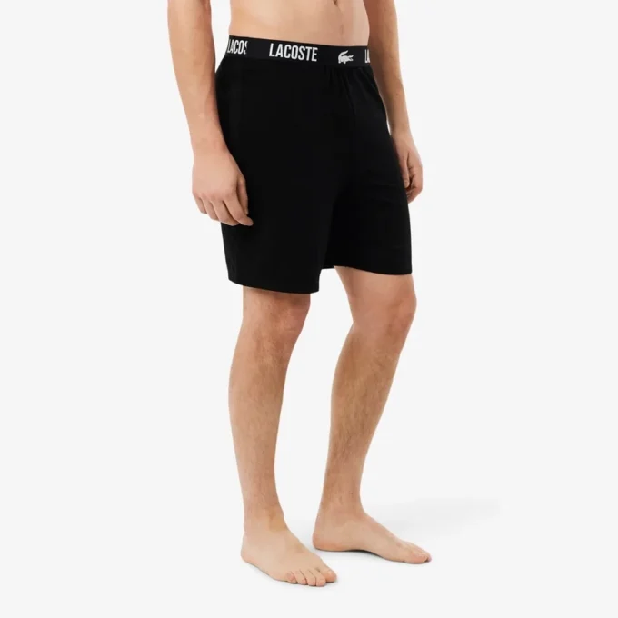 Pantalones cortos de pijama de algodón suave para hombre