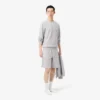 Pantalones cortos de pijama de felpa de corte recto para hombre