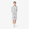 Pantalones cortos de pijama de felpa de corte recto para hombre