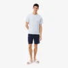 Pantalones cortos de pijama de felpa de corte recto para hombre