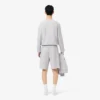 Pantalones cortos de pijama de felpa de corte recto para hombre