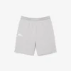 Pantalones cortos de pijama de felpa de corte recto para hombre