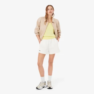 Pantalones cortos de piqué doble cara para mujer