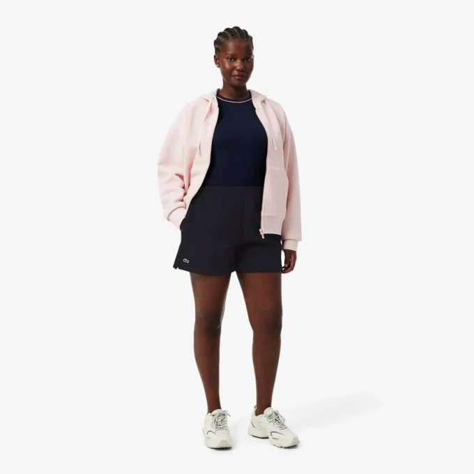 Pantalones cortos de piqué doble cara para mujer