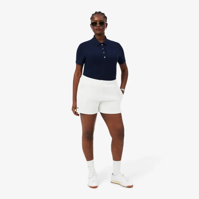 Pantalones cortos de piqué doble cara para mujer