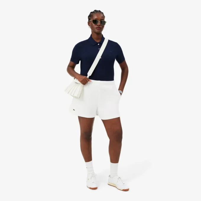 Pantalones cortos de piqué doble cara para mujer
