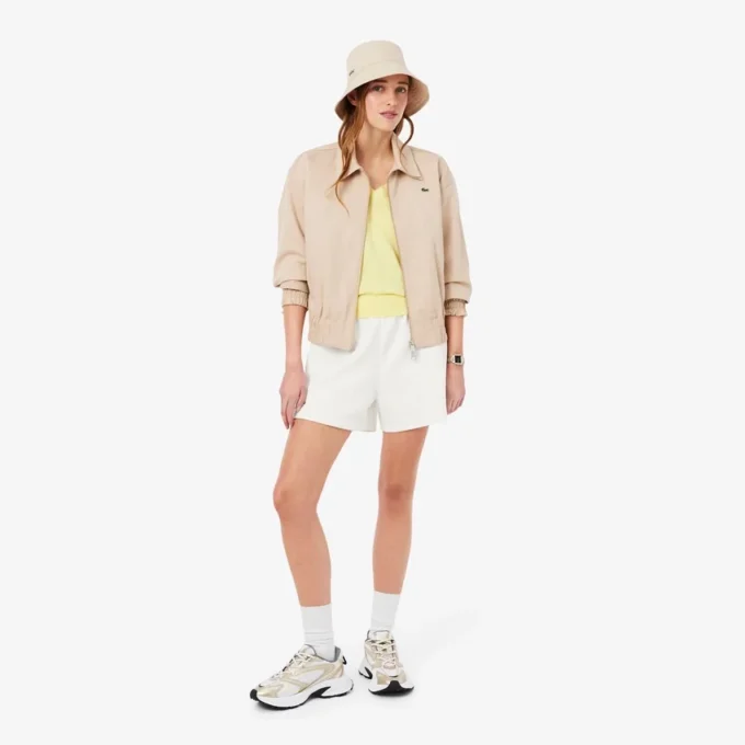 Pantalones cortos de piqué doble cara para mujer
