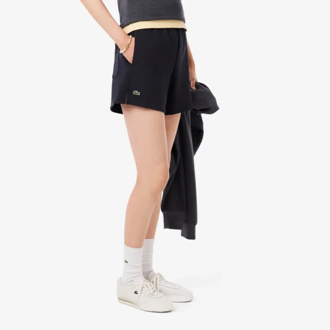 Pantalones cortos de piqué doble cara para mujer