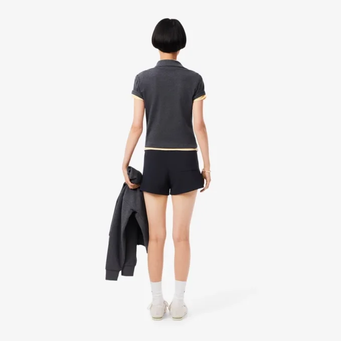 Pantalones cortos de piqué doble cara para mujer
