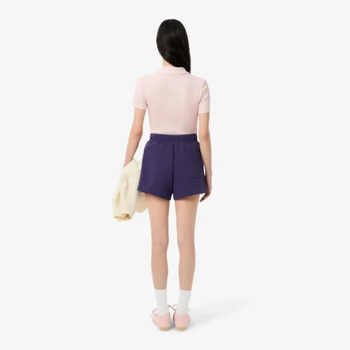 Pantalones cortos de piqué doble cara para mujer