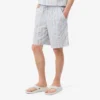 Pantalones cortos de popelín de algodón a rayas