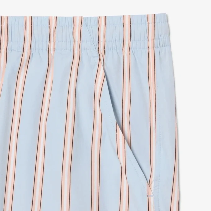 Pantalones cortos de popelín de algodón a rayas