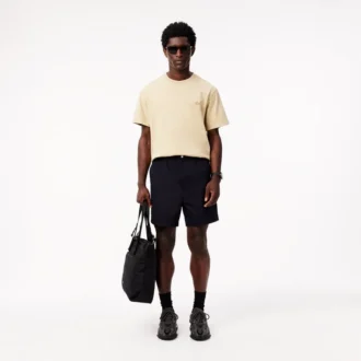 Pantalones cortos de popelín de corte holgado para hombre