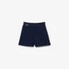 Pantalones cortos de tenis con pliegues y forro para mujer