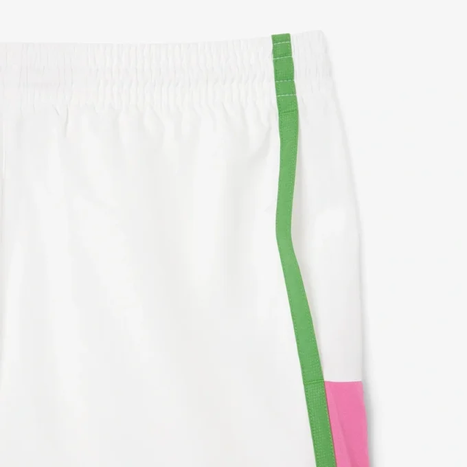 Pantalones cortos de tenis de hombre ligeros con rayas en bloques de color