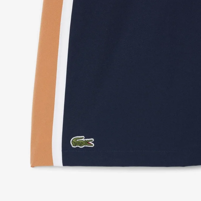 Pantalones cortos de tenis de hombre ligeros con rayas en bloques de color