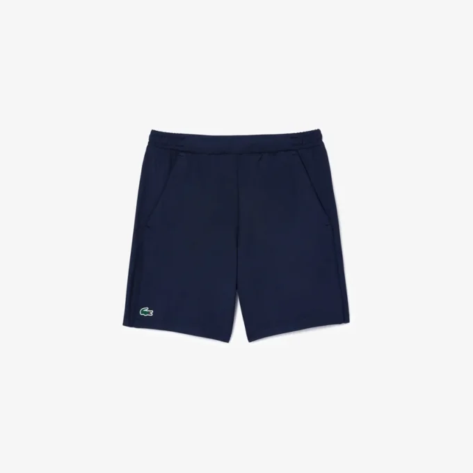 Pantalones cortos de tenis elásticos de corte regular para hombre