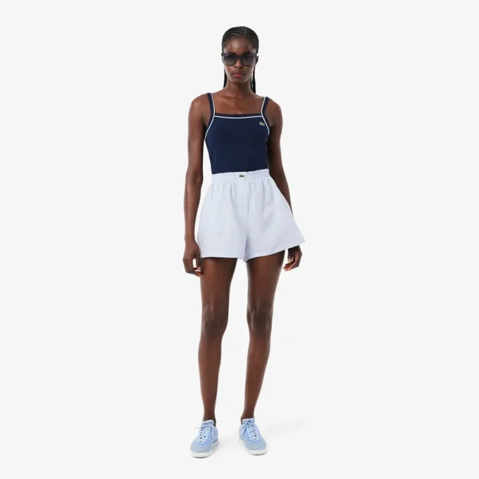 Pantalones cortos oversize de mezcla de lino