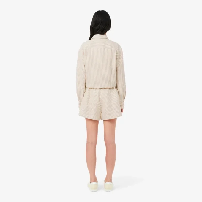 Pantalones cortos oversize de mezcla de lino