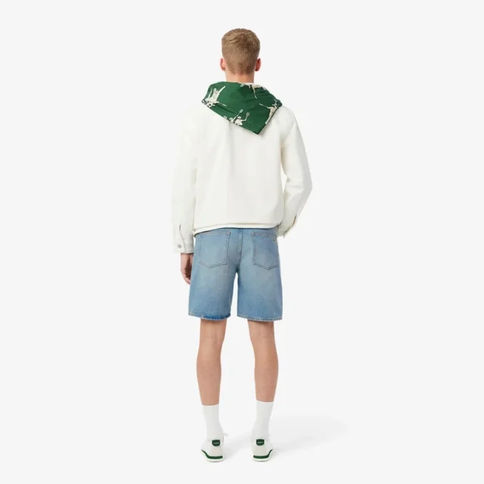 Pantalones cortos vaqueros de corte recto para hombre