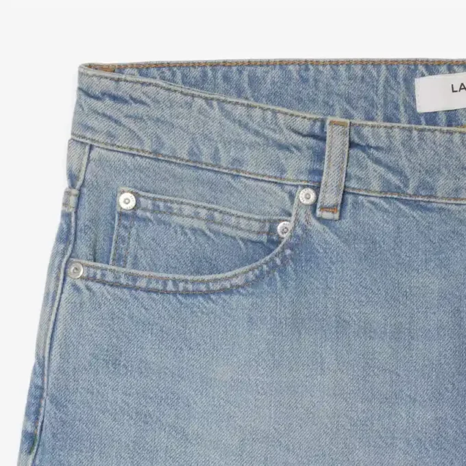 Pantalones cortos vaqueros de corte recto para hombre