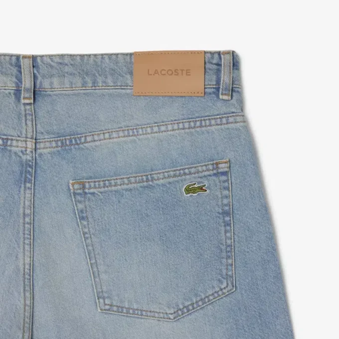 Pantalones cortos vaqueros de corte recto para hombre