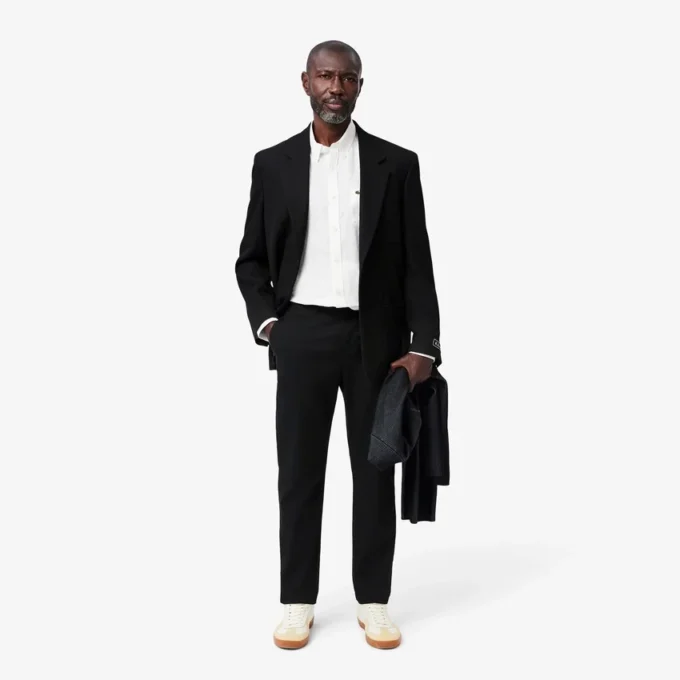 Pantalones de algodón elástico de corte ajustado para hombre