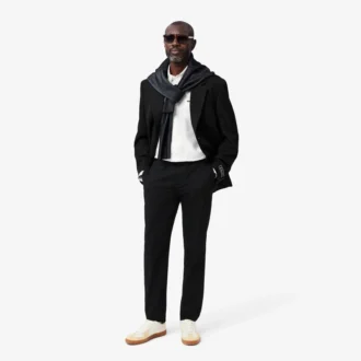 Pantalones de algodón elástico de corte ajustado para hombre