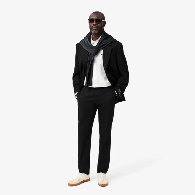 Pantalones de algodón elástico de corte ajustado para hombre