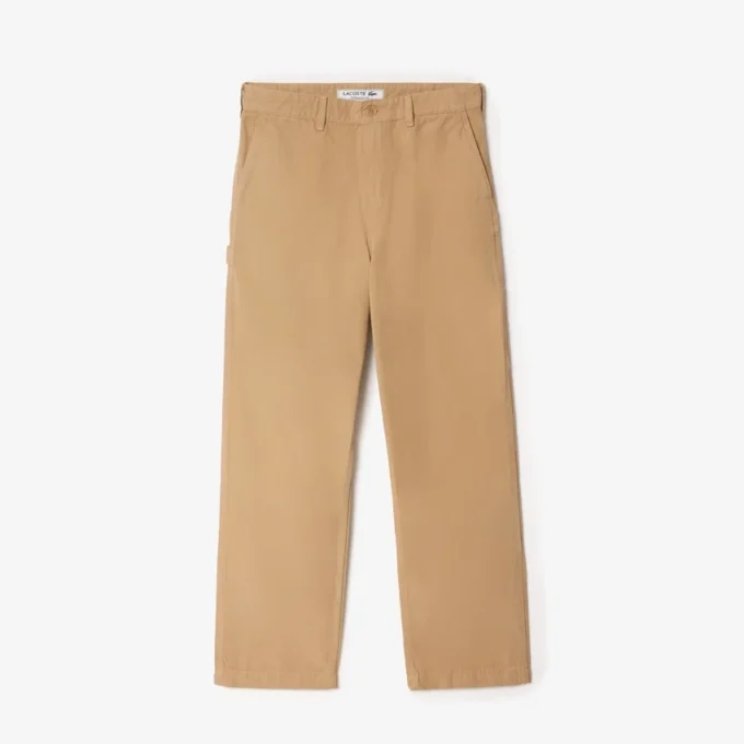 Pantalones de carpintero de lona de algodón de corte holgado para hombre