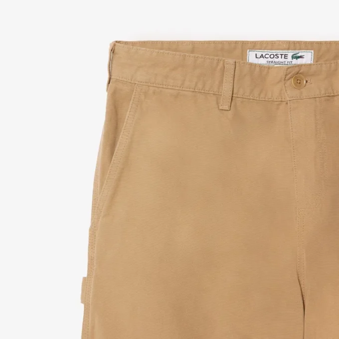Pantalones de carpintero de lona de algodón de corte holgado para hombre