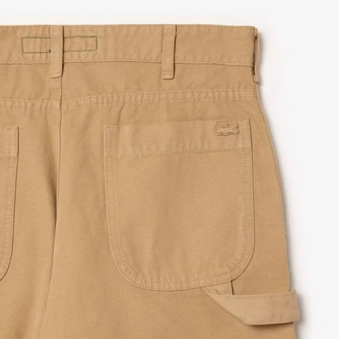Pantalones de carpintero de lona de algodón de corte holgado para hombre
