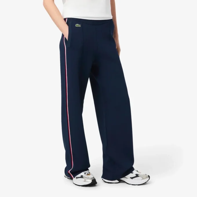Pantalones de chándal acampanados a rayas para mujer