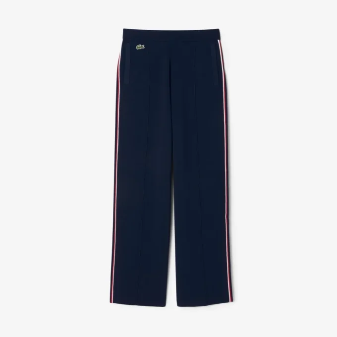 Pantalones de chándal acampanados a rayas para mujer