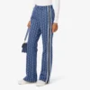 Pantalones de chándal acampanados con monograma para mujer