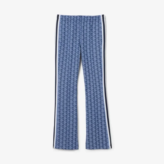 Pantalones de chándal acampanados con monograma para mujer