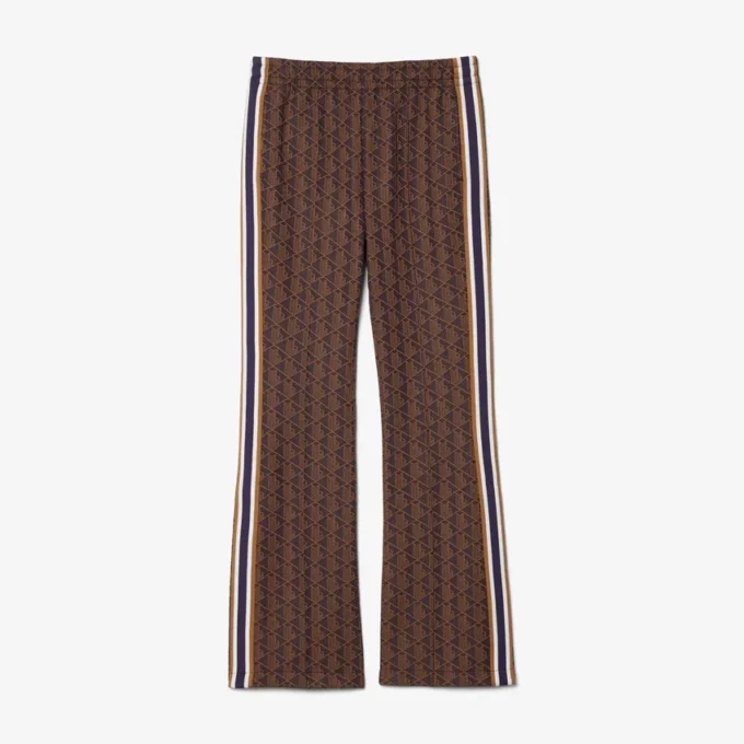 Pantalones de chándal acampanados con monograma para mujer