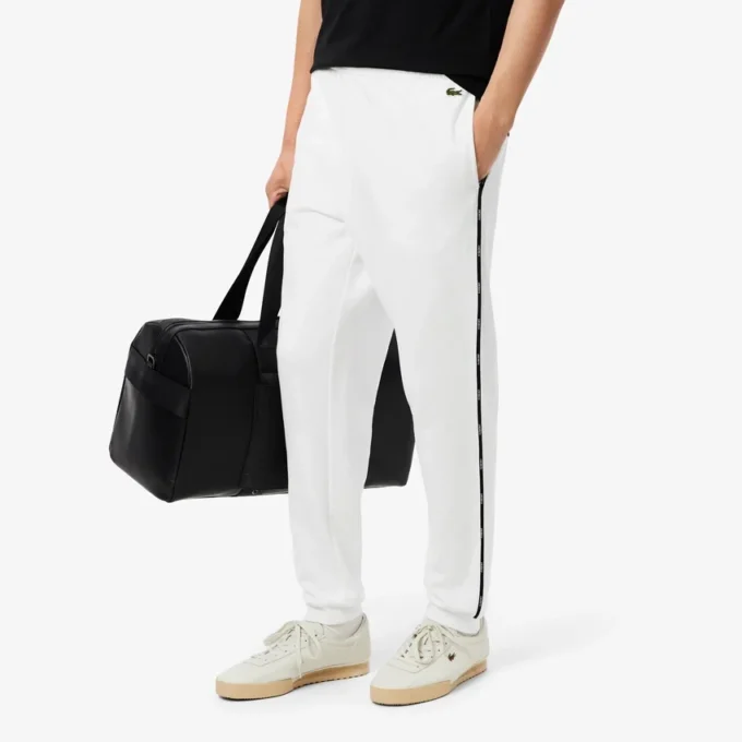 Pantalones de chándal con ribete con logotipo para hombre