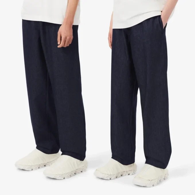 Pantalones de chándal de denim de pasarela