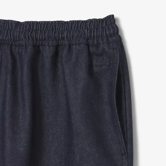 Pantalones de chándal de denim de pasarela