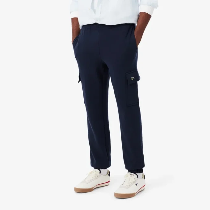 Pantalones de chándal de felpa cargo para hombre