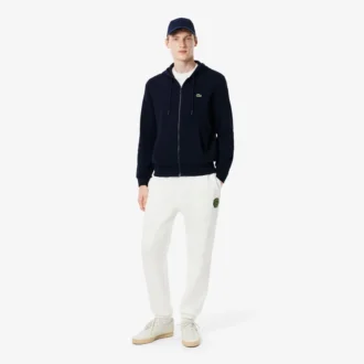 Pantalones de chándal de felpa con insignia para hombre